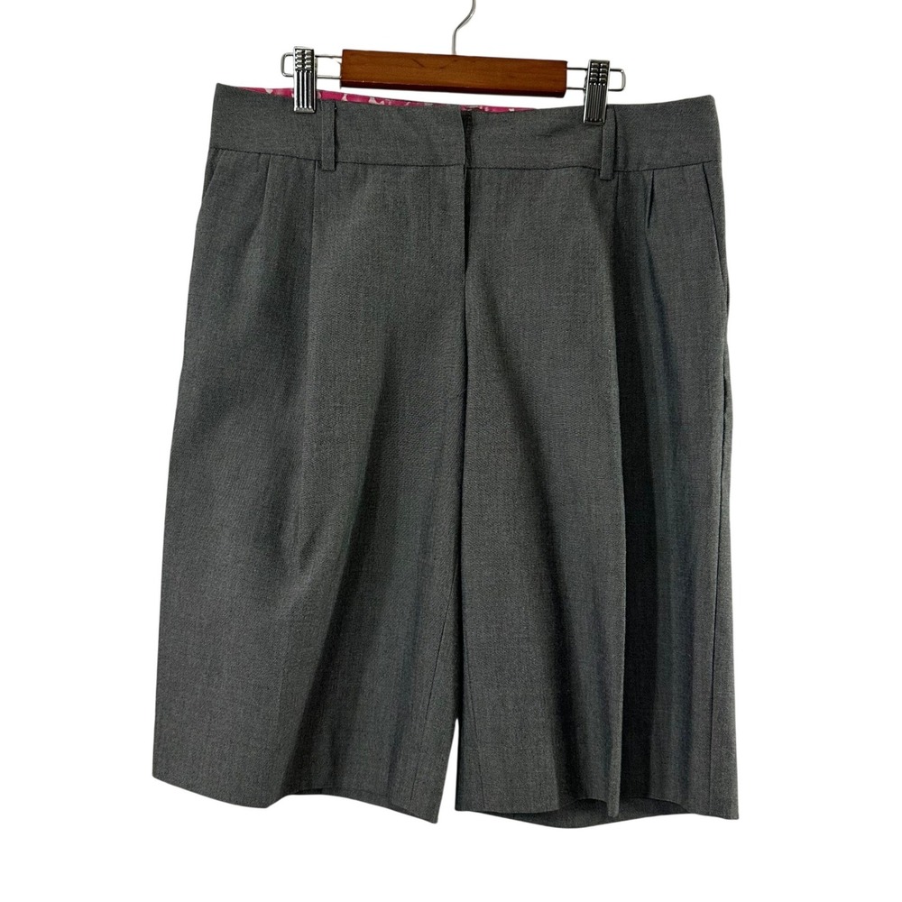 Isaac Mizrahi Gray Wide Leg Dress Jorts‎ Womens Size 4 Bermuda Office